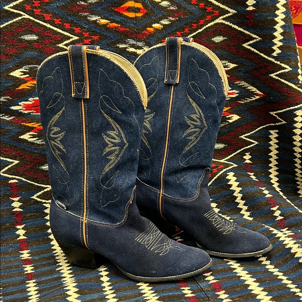 Denim Capezio Western Cowboy Boots Size 8.5 Women’s